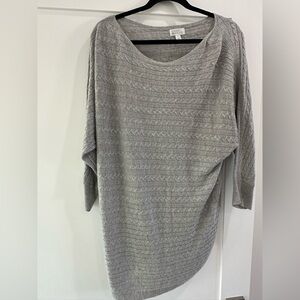 Market & Spruce Light Gray Cable Knit Sweater